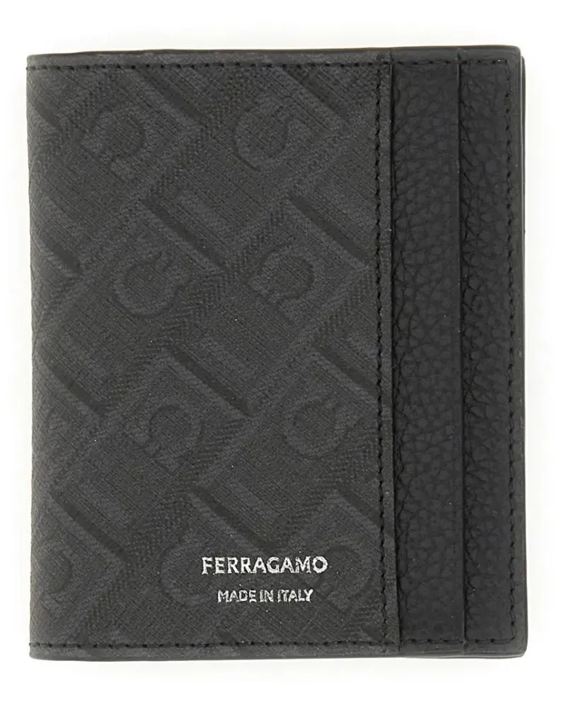 Ferragamo Portemonnaies "Monogram" Credit Card Holder schwarz Schwarz