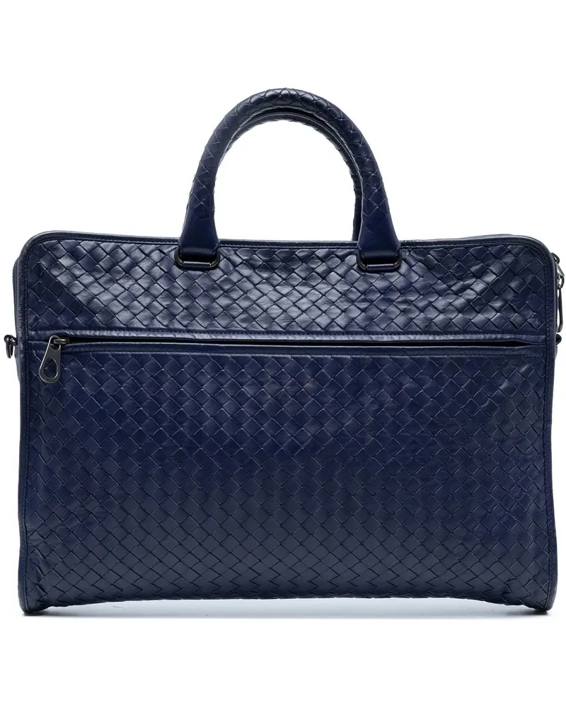 Bottega Veneta Crossbody Bags Nappa Intrecciato Business Bag blau Blau