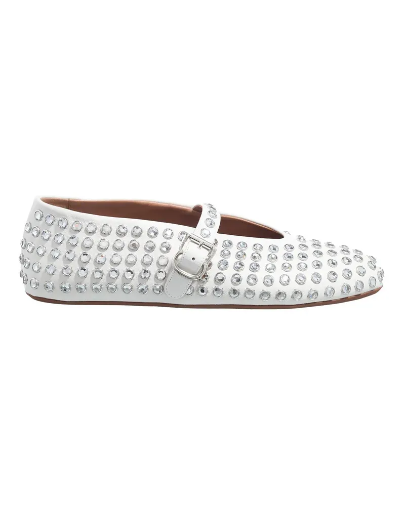 Alaïa Loafer Ballet Flats weiß Weiß
