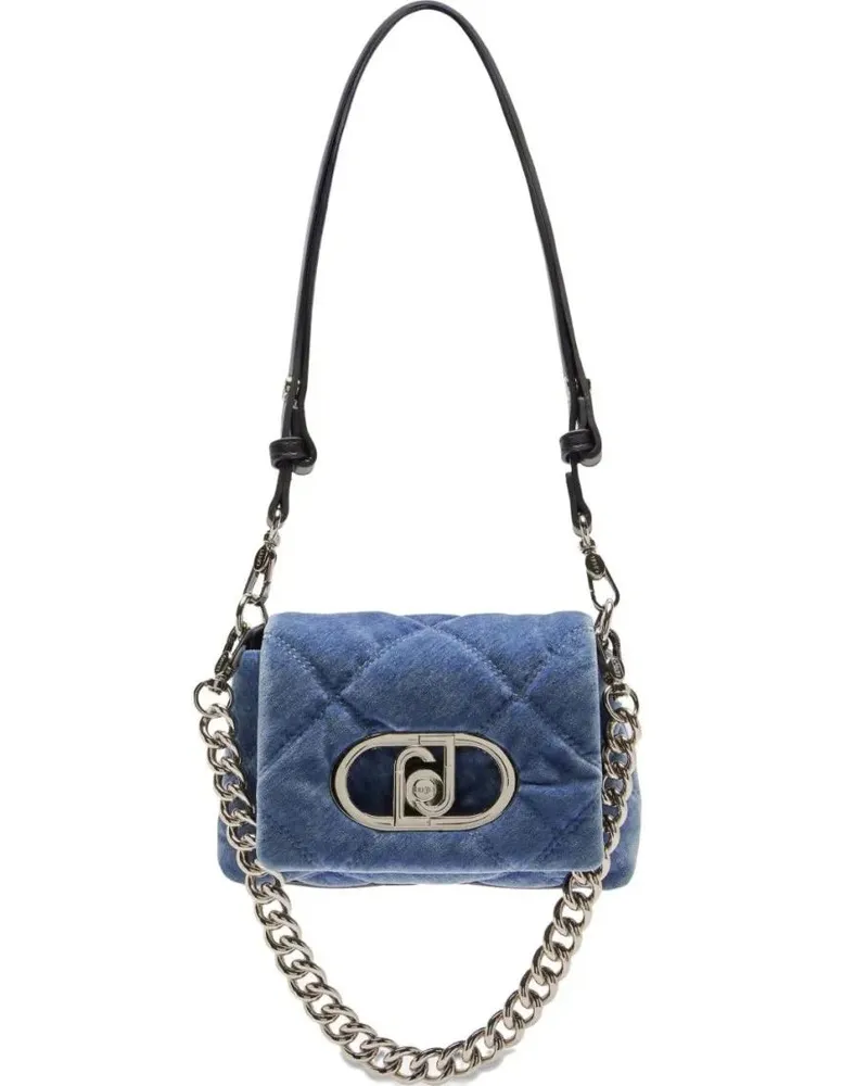 Liu Jo Hobo Bags Quilted Shoulder Bag With Metal Logo And Versatile blau Blau