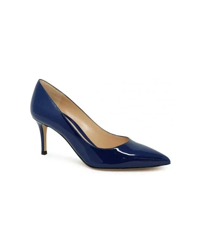 Gianvito Rossi Hohe Schuhe Vernavy Navy Patent Pumps blau Blau