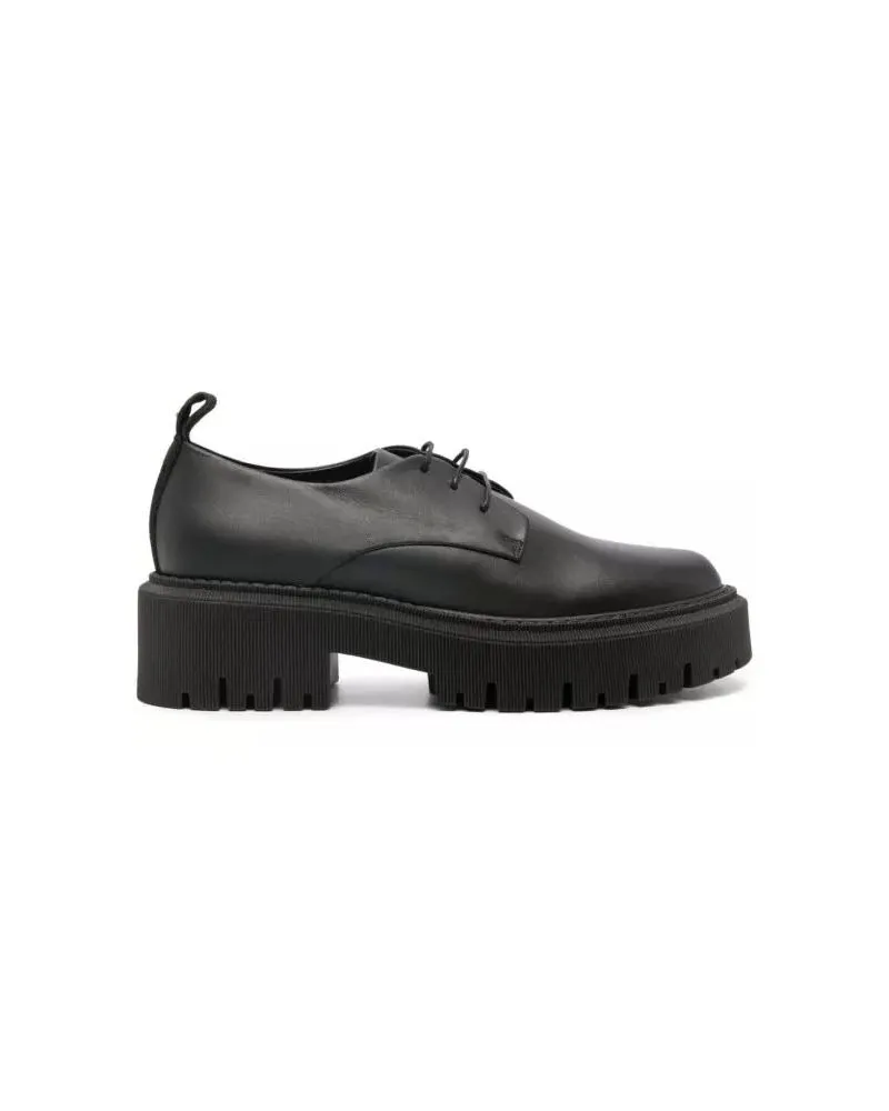 Lorena Antoniazzi Low-Top Sneaker 50Mm Lace-Up Leather Loafers schwarz Schwarz