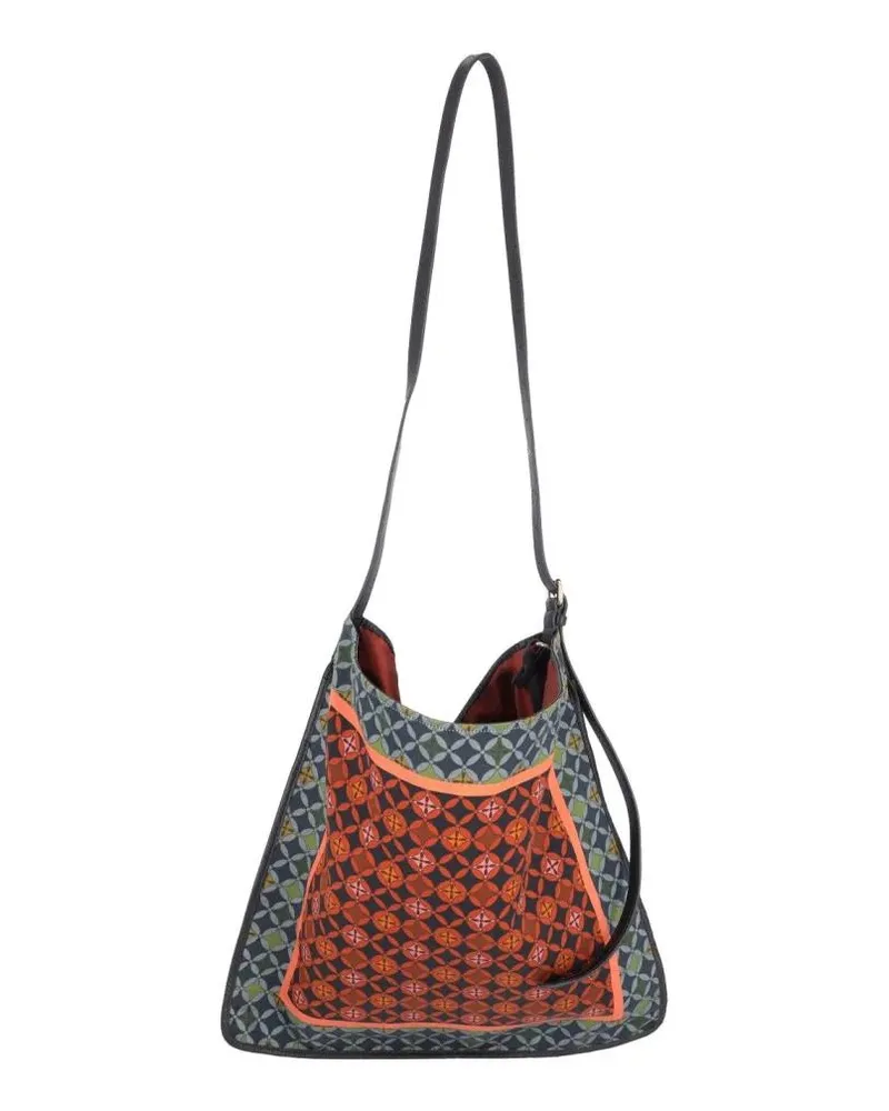 Dries van Noten Hobo Bags Large Geometric Pattern Shoulder Bag bunt Bunt