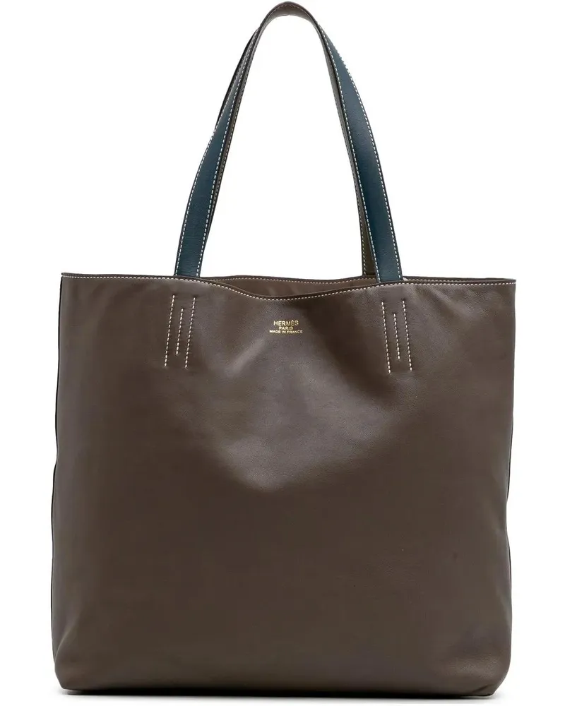Hermès Shopper Veau Sikkim and Clemence Double Sens 36 braun Braun