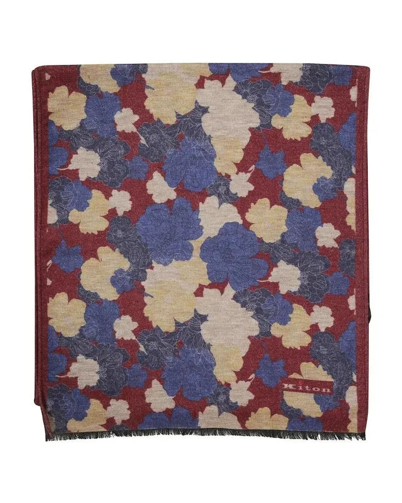 Kiton Tücher & Schals Floral Cashmere Scarf bunt Bunt
