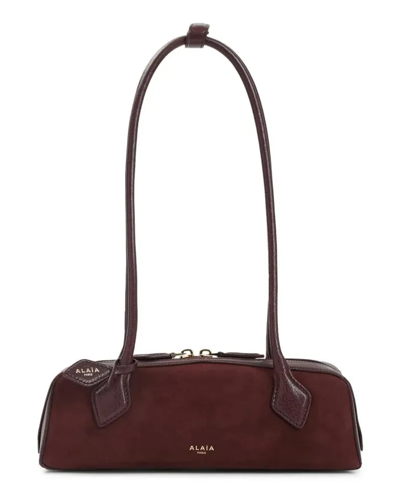 Alaïa Hobo Bags Suede Shoulder Bag With Gold-Tone Accents braun Braun