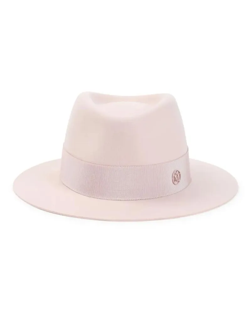 Maison Michel Caps & Mützen Fedora Hat In Pink Wool Felt pink Rosa