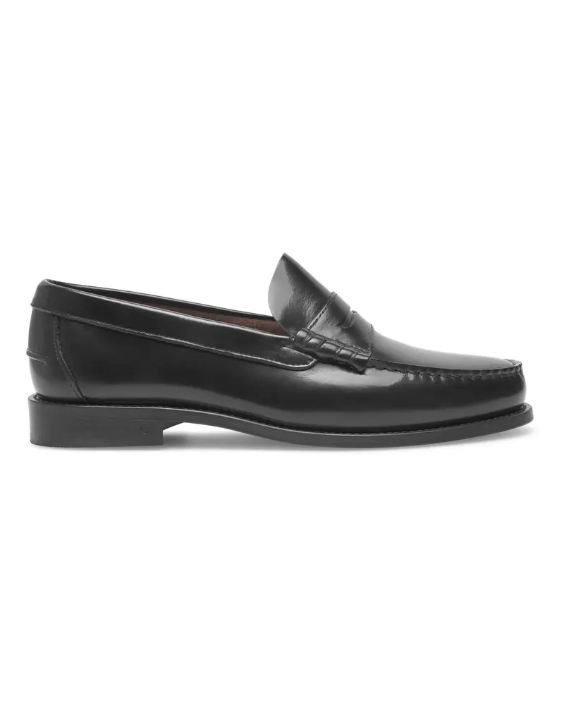 Henry Stevens Slipper & Pantoletten Loafer Hunter M PL schwarz Schwarz