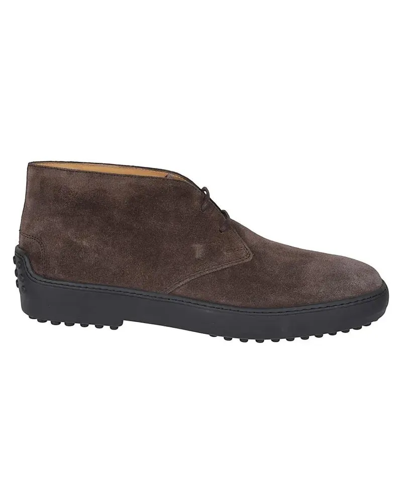 TOD'S Stiefel Dark Brown Suede Polacchino braun Braun