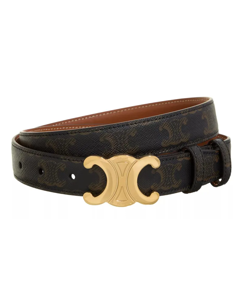 Celine Gürtel Belt Medium 25MM braun Braun