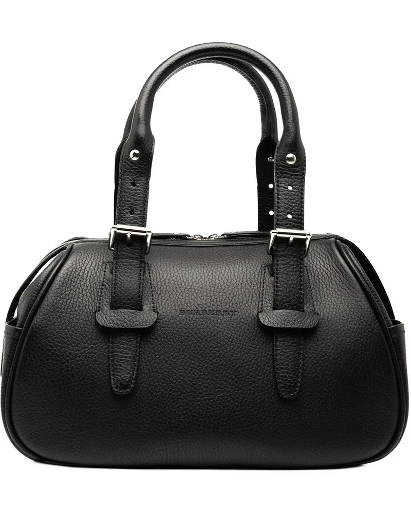 Burberry Crossbody Bags Leather Boston Bag schwarz Schwarz