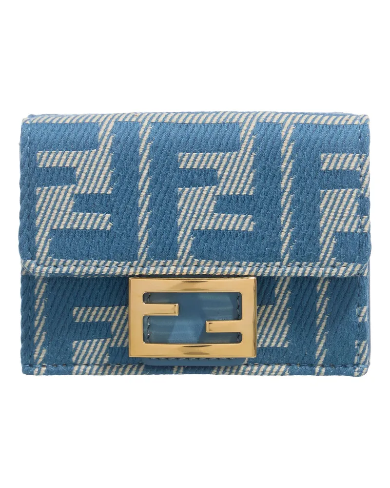 Fendi Portemonnaie Trifold Wallet Baguette blau Blau