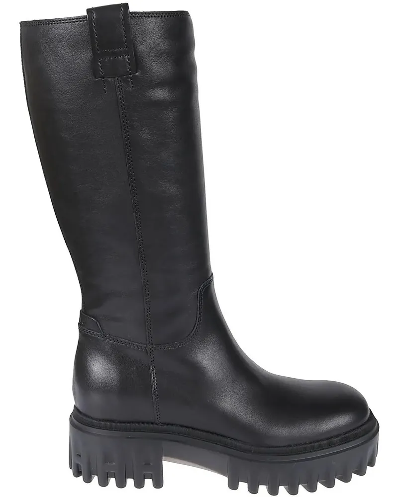 Hogan Stiefel H700 Boots Black schwarz Schwarz