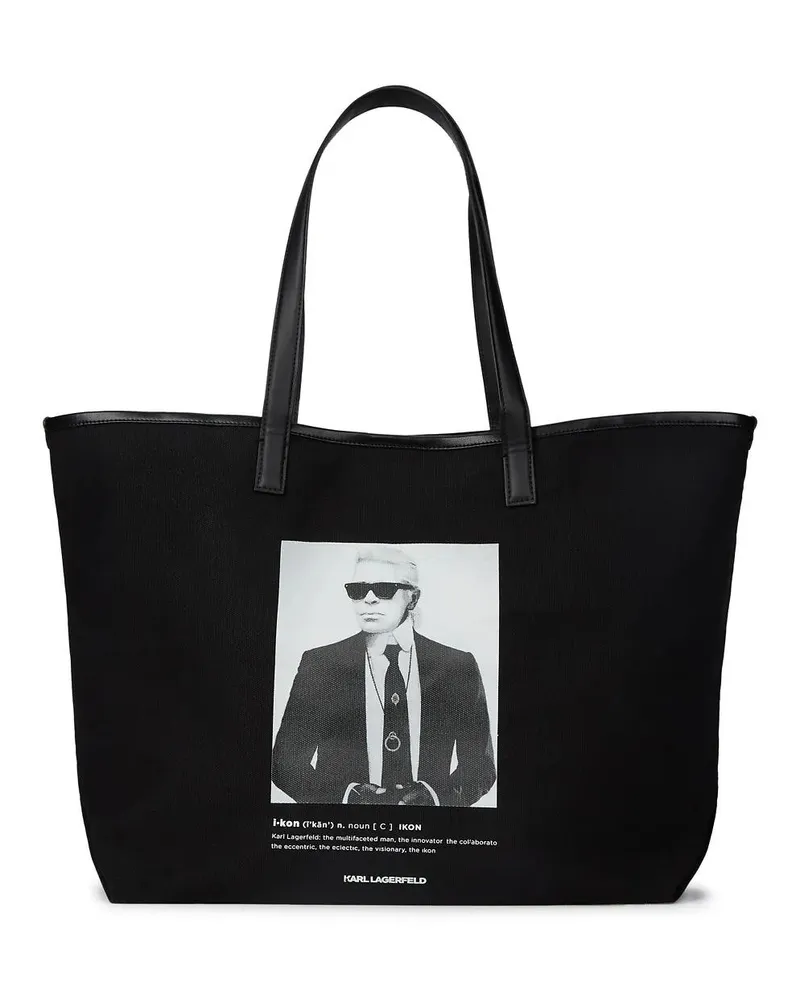 Karl Lagerfeld Shopper Shopper mit Karl-Fotodruck schwarz Schwarz