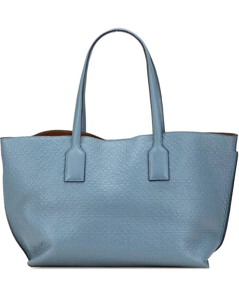 Loewe Shopper Embossed Anagram Leather T Shopper Tote blau Blau