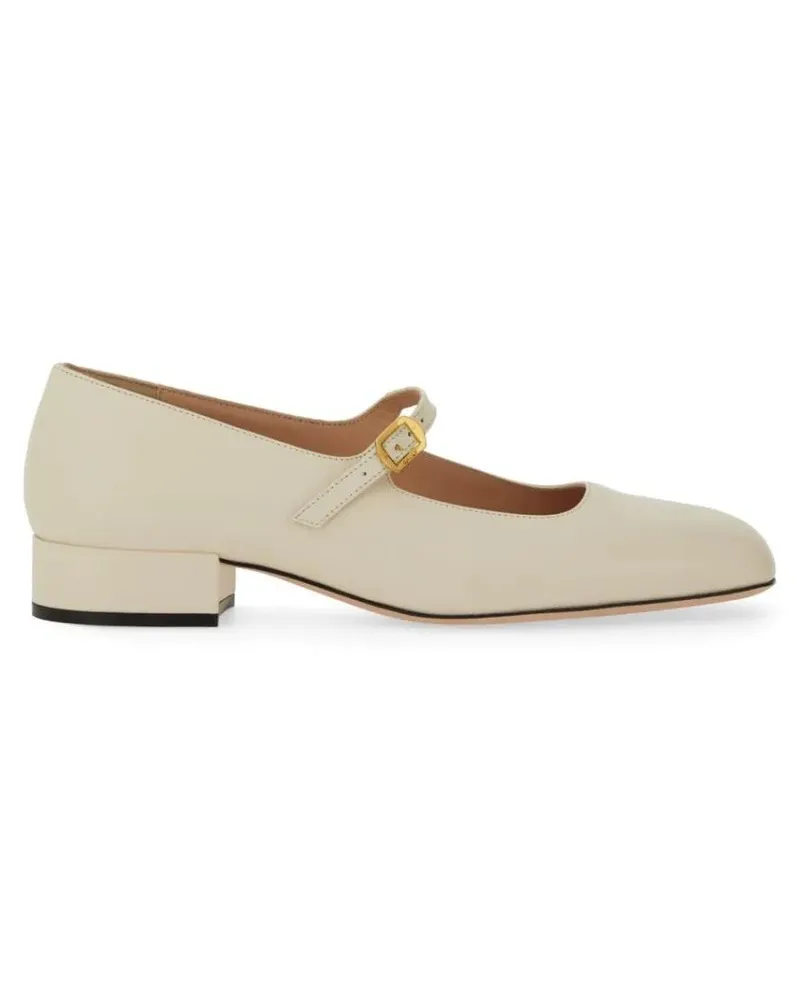 Bally Hohe Schuhe Classic Mary Jane Pumps creme Creme