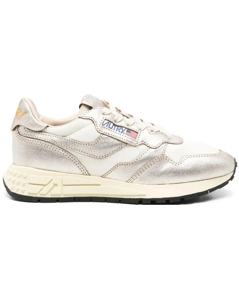 AUTRY Low-Top Sneaker Nylon And Laminated Leather Low-Top Sneakers beige Beige