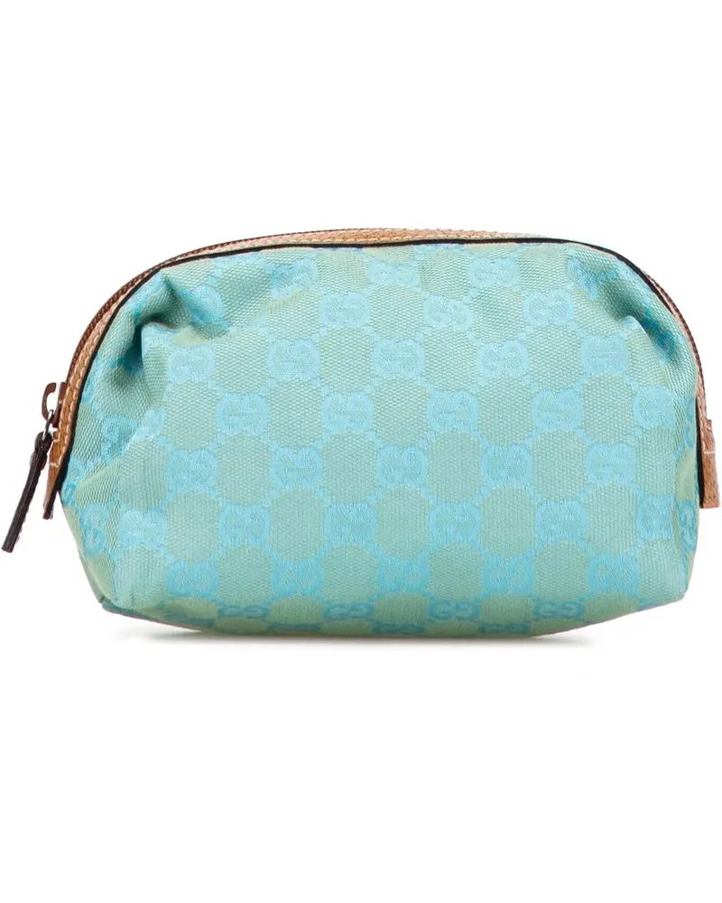 Gucci Kosmetiktaschen GG Canvas Pouch blau Blau