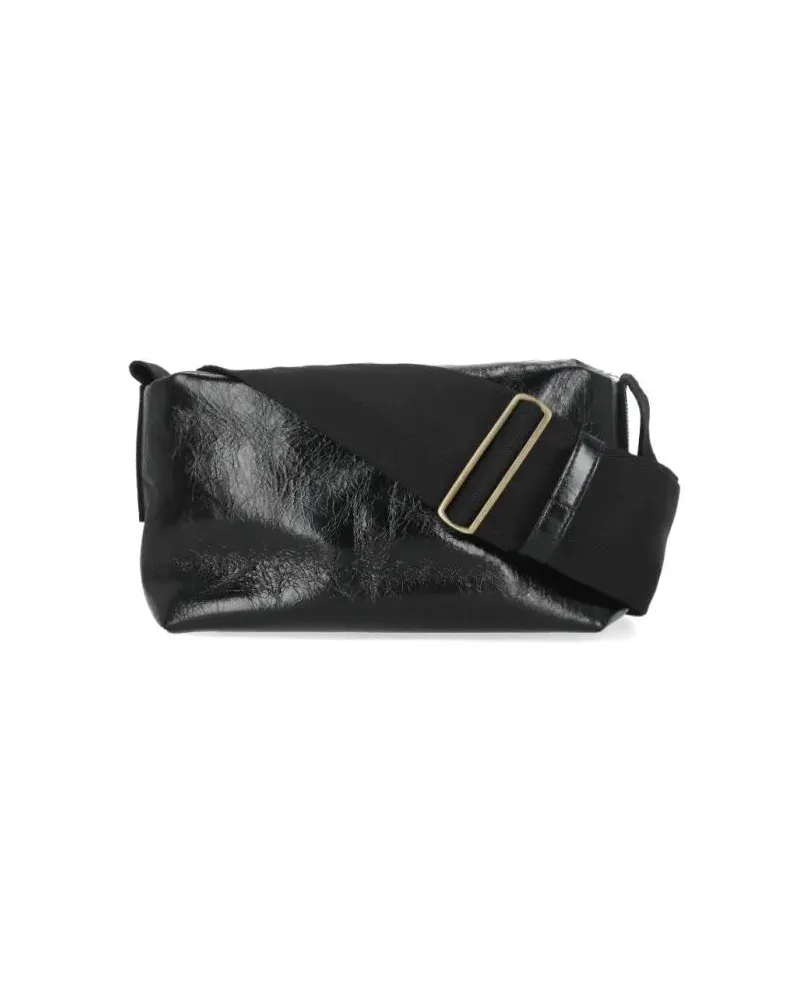 Uma Wang Hobo Bags Leather Shoulder Bag schwarz Schwarz