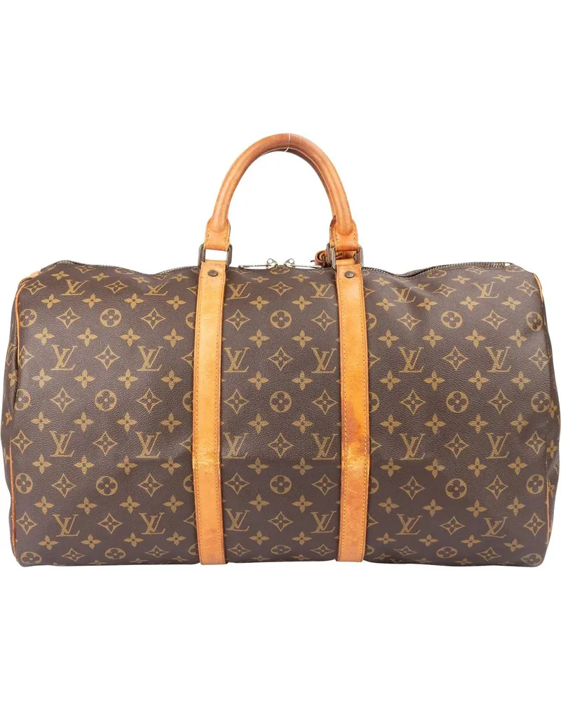 Louis Vuitton Crossbody Bags  Canvas Monogram Keepall 50 braun Braun