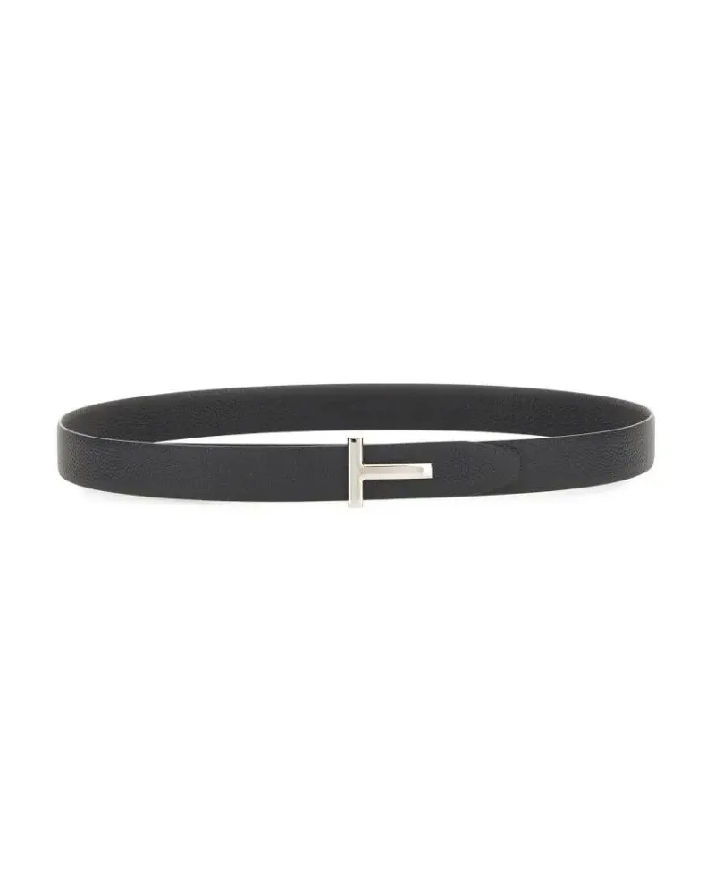 Tom Ford Gürtel Reversible Calf Leather Belt blau Blau