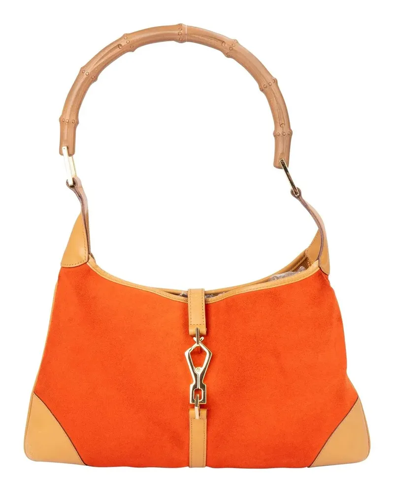 Gucci Crossbody Bags  Orange Suede Bamboo Jackie Shoulder Bag orange Orange