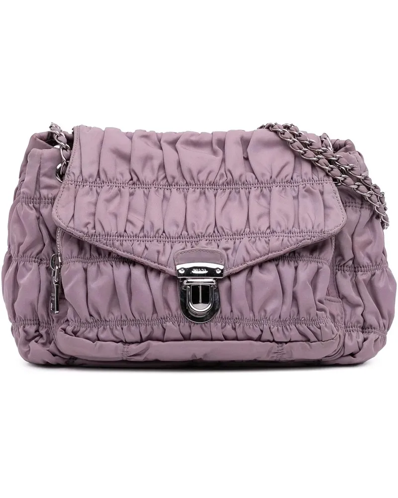 Prada Hobo Bags Tessuto Gaufre Shoulder Bag orange Orange