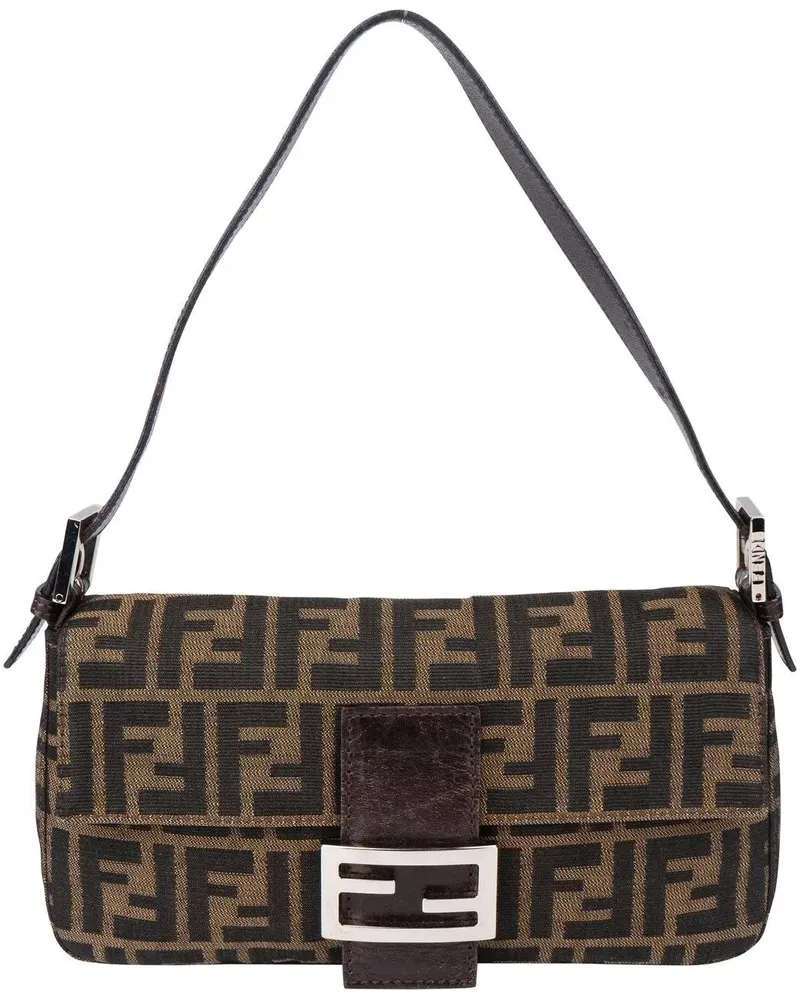 Fendi Crossbody Bags  FF Monogram Baguette Handbag braun Braun