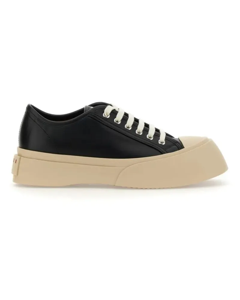 Marni Low-Top Sneaker Black Calf Leather Sneakers schwarz Schwarz