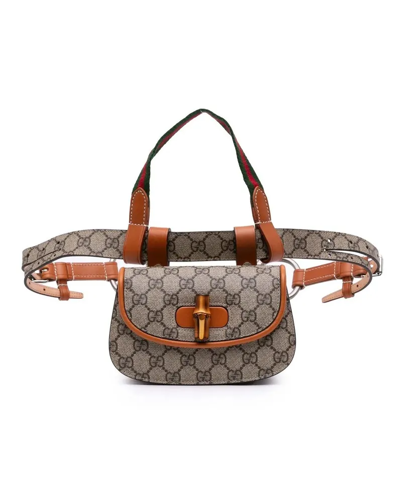 Gucci Bauchtaschen Mini GG Supreme Web Bamboo 1947 Belt Bag braun Braun