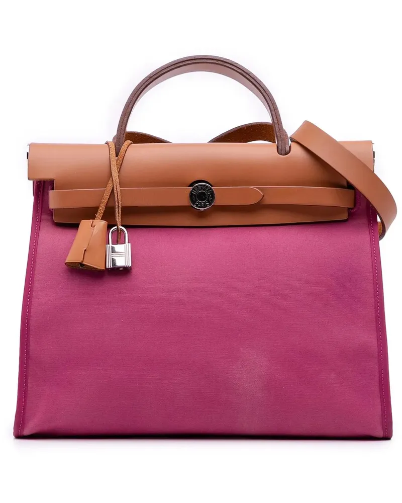 Hermès Hobo Bags Toile Herbag Zip 31 rosa Gold