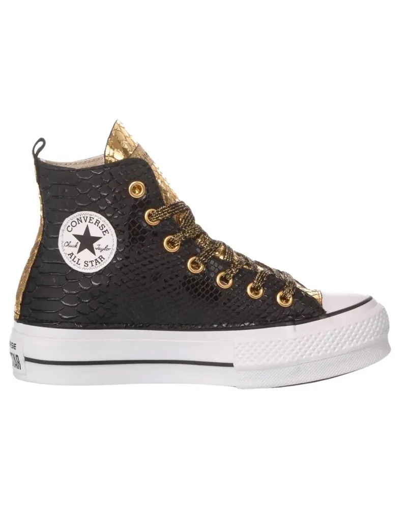 Converse Low-Top Sneaker Platform Black, Gold Sneakers schwarz Schwarz