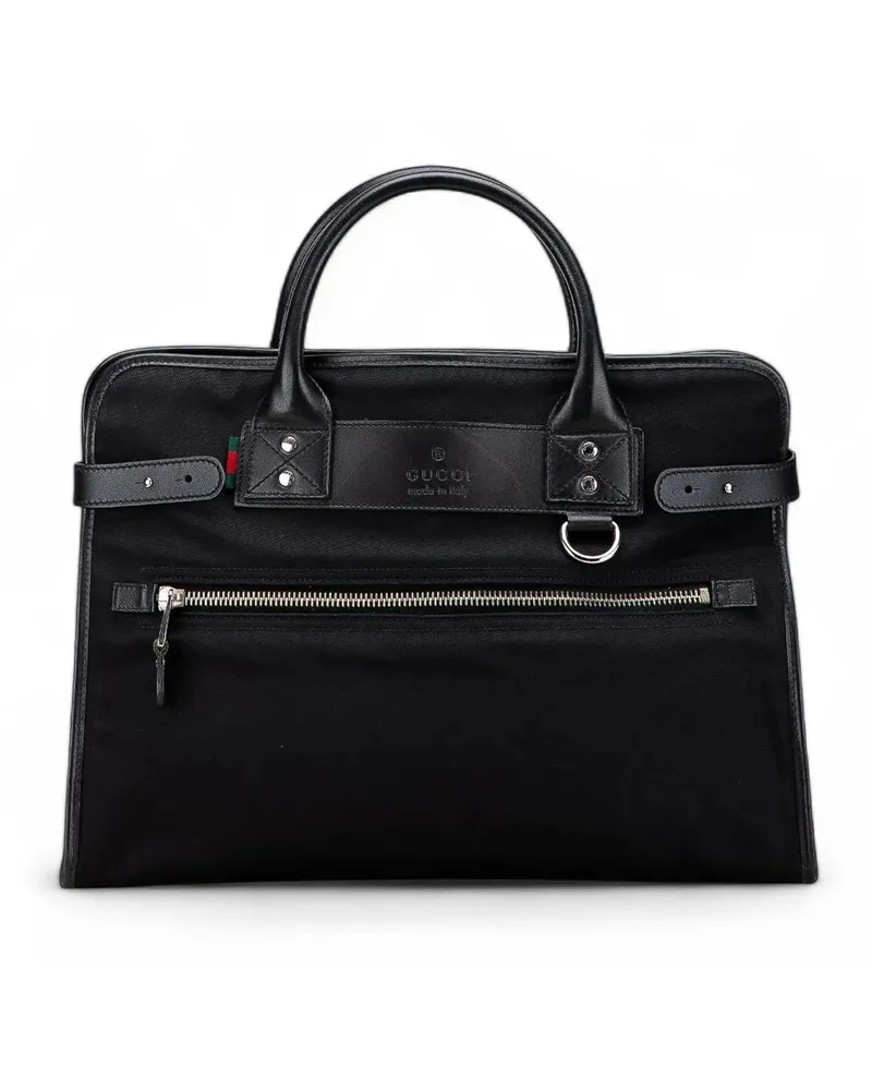 Gucci Crossbody Bags Nylon Web Business Bag schwarz Schwarz