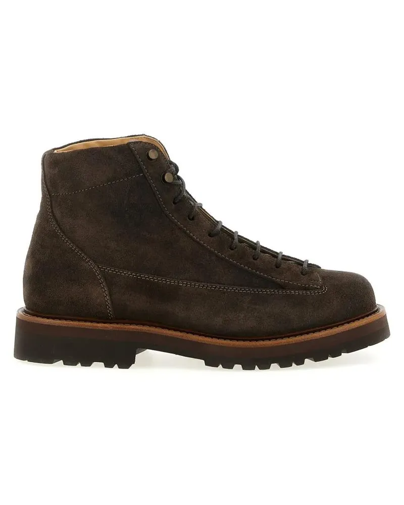 Brunello Cucinelli Stiefel Suede Ankle Boots braun Braun
