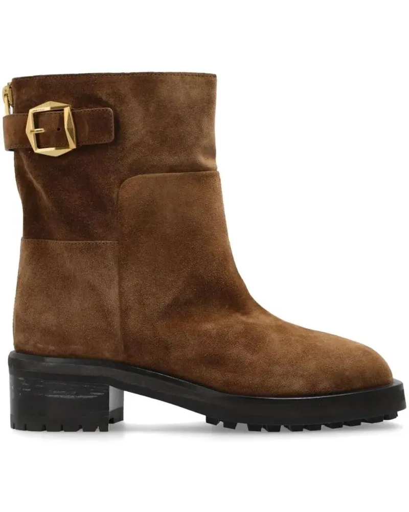 Jimmy Choo Stiefel Ankle Boots With Rounded Toe And Heel schwarz Schwarz