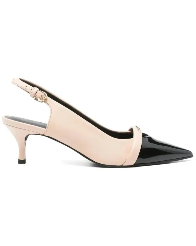 Furla Hohe Schuhe Two-Tone Slingback Pumps With Design beige Beige