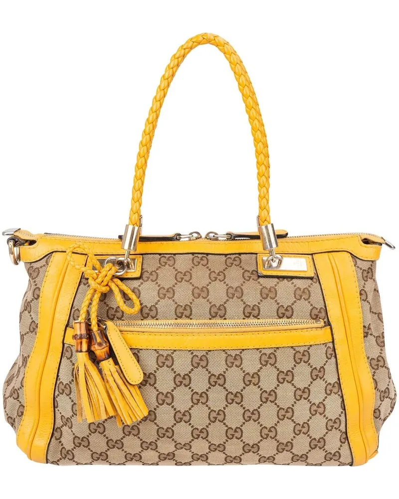 Gucci Crossbody Bags  GG Monogram Bamboo Handbag braun Braun