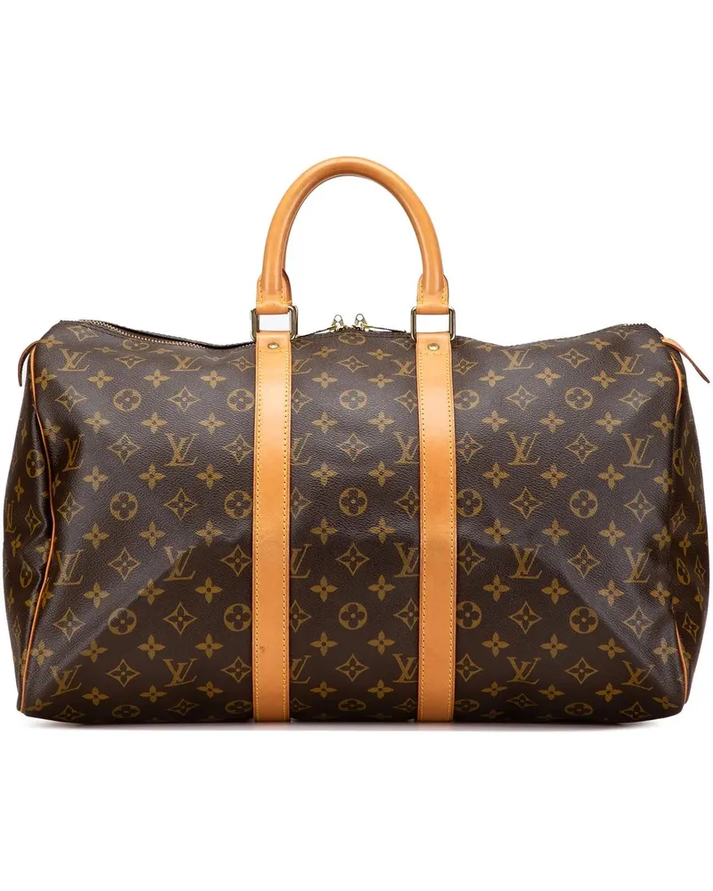 Louis Vuitton Weekender Monogram Keepall 45 braun Braun