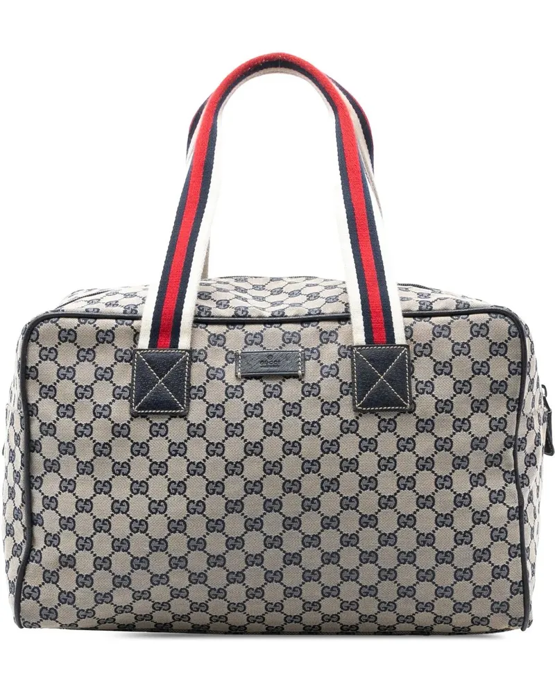 Gucci Weekender GG Canvas Web Travel Bag grau Grau