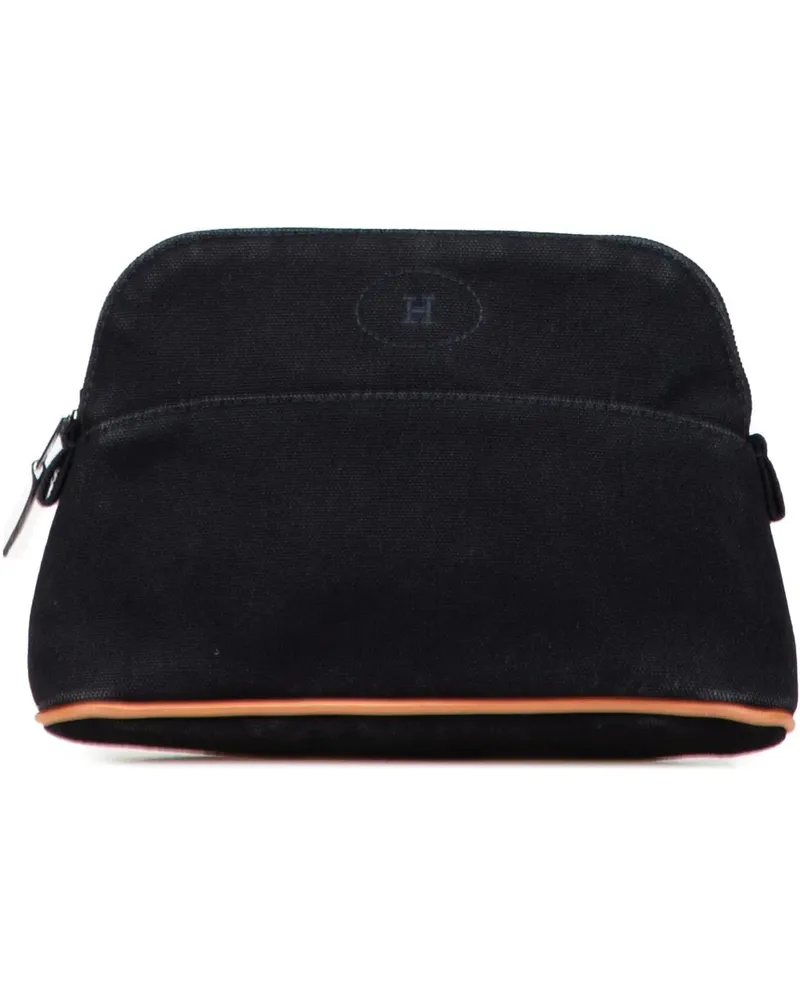Hermès Kosmetiktaschen Toile Bolide Trousse de Voyage PM schwarz Schwarz
