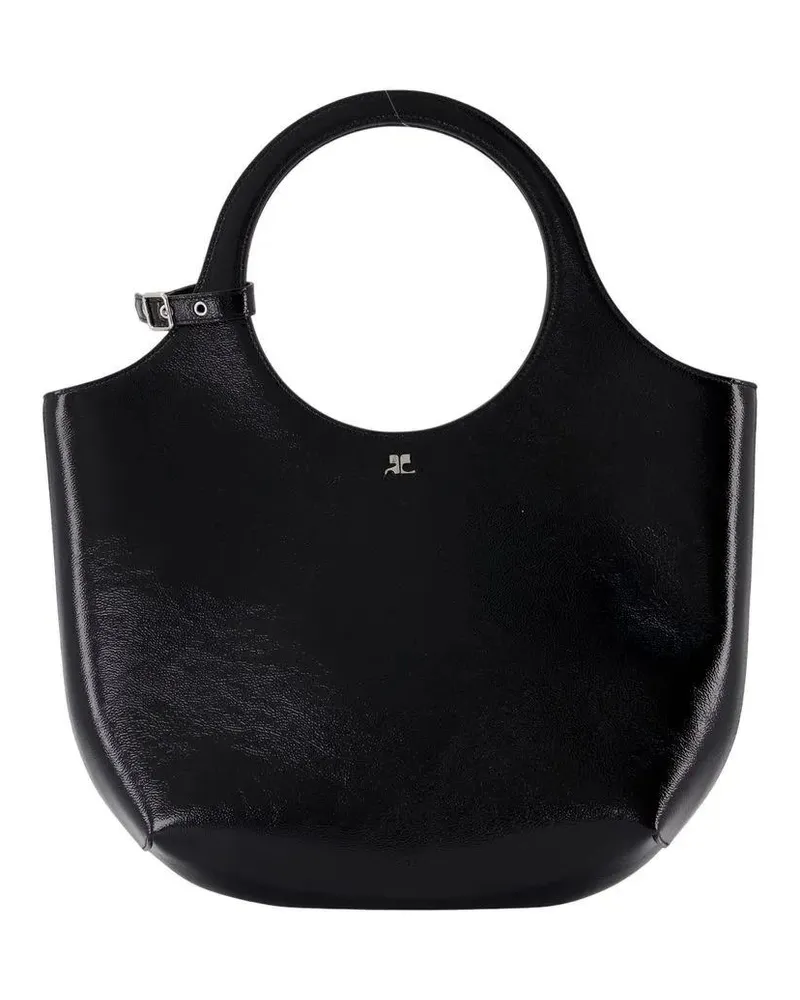 Courrèges Crossbody Bags Medium Holy Purse With Rounded Silhouette schwarz Schwarz
