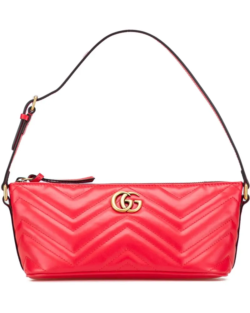 Gucci Hobo Bags GG Marmont Matelasse Leather Shoulder Bag rot Rot