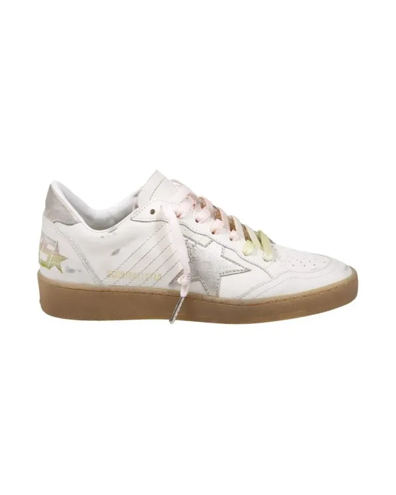 Golden Goose Low-Top Sneaker Ballstar Leather Upper Laminated Star Suede Heel grau Grau