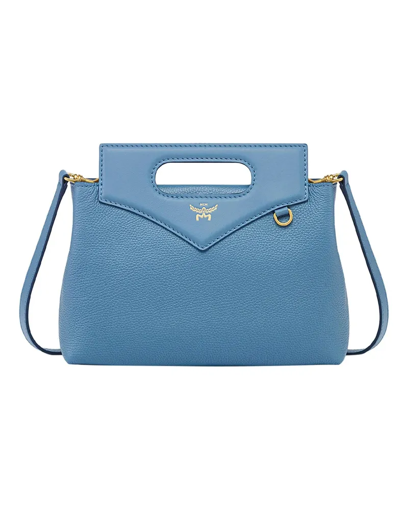MCM Crossbody Bags Crossbody Bags Soft Diamond Umhängetasche aus gena blau Blau