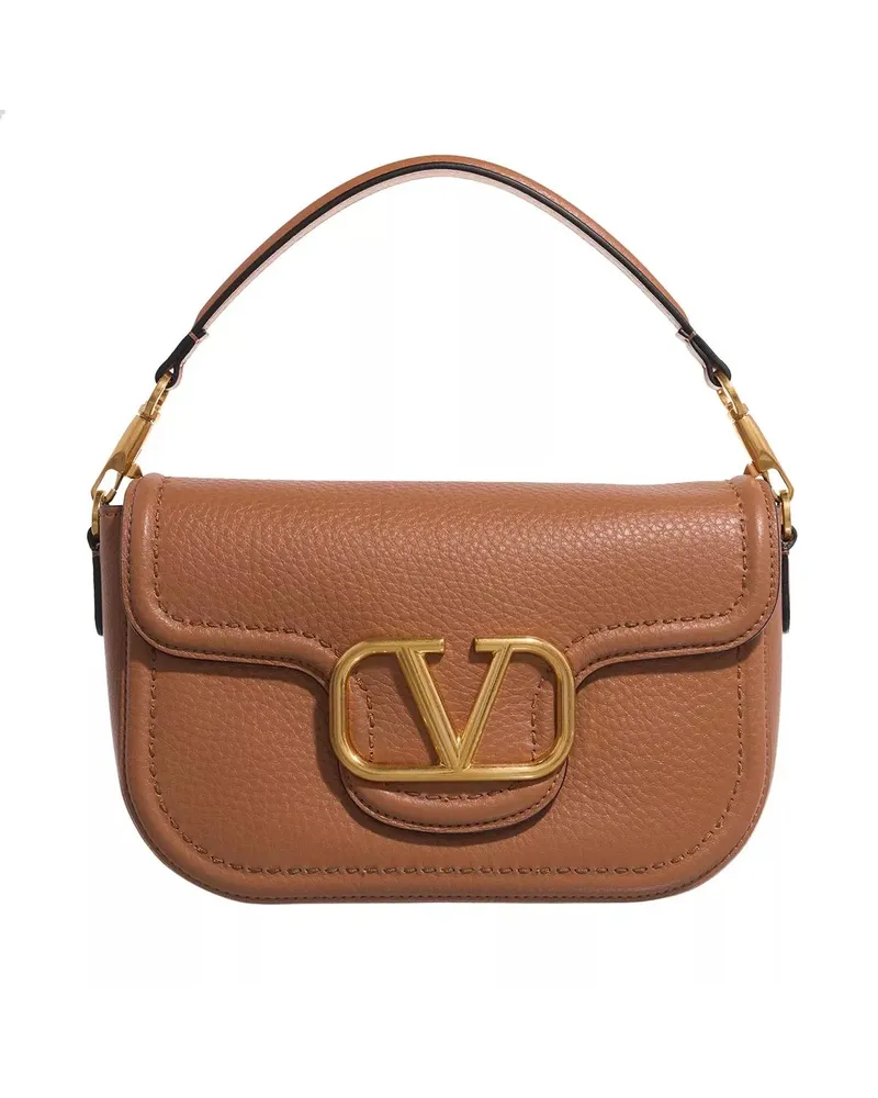 Valentino Garavani Shopper Shoulder Bag Alltime Brass Logo cognacbraun Cognacbraun