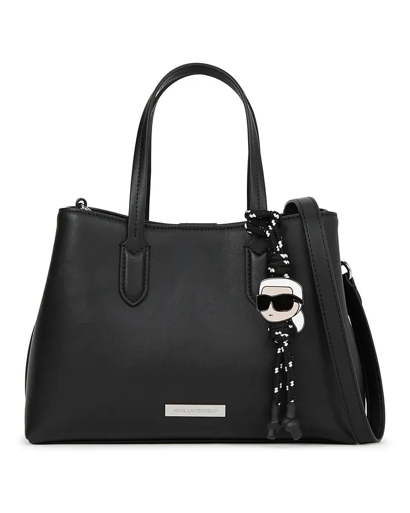 Karl Lagerfeld Shopper Ikon Glatte kleine Tote Bag schwarz Schwarz