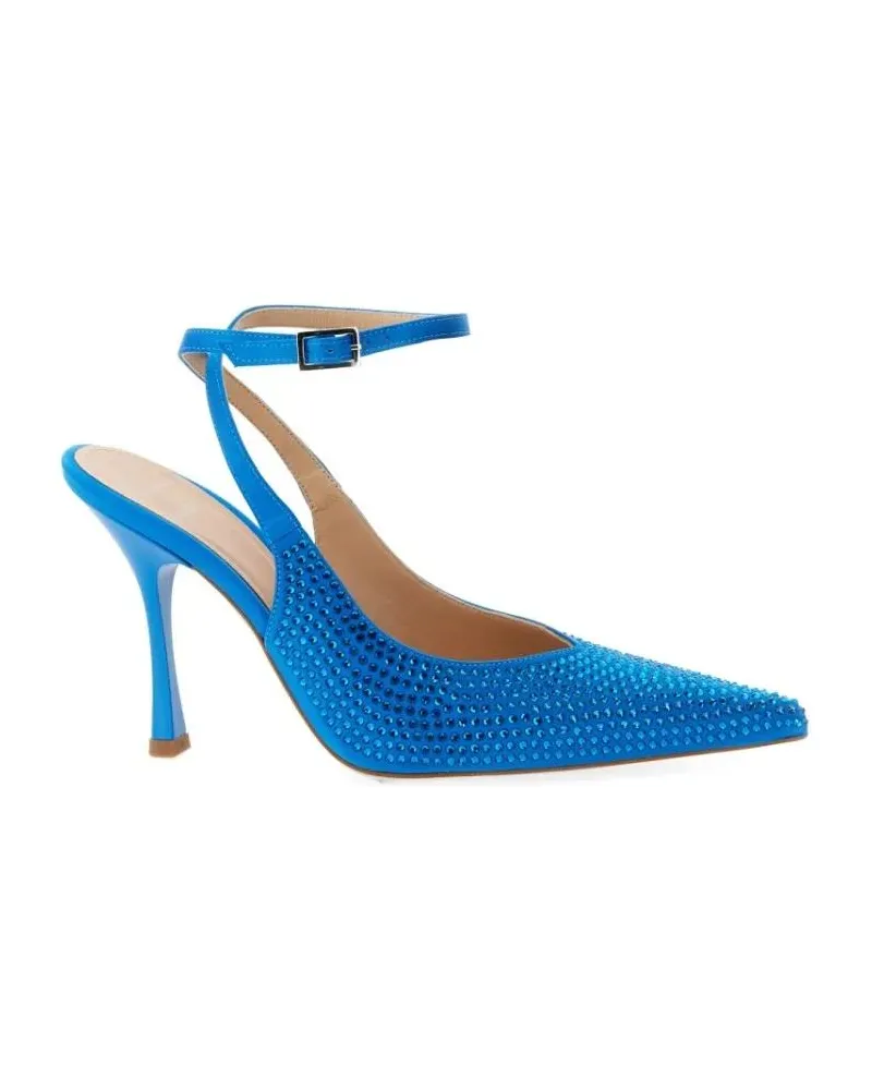 Liu Jo Hohe Schuhe Satin Slingback Heels With Hourglass Design blau Blau