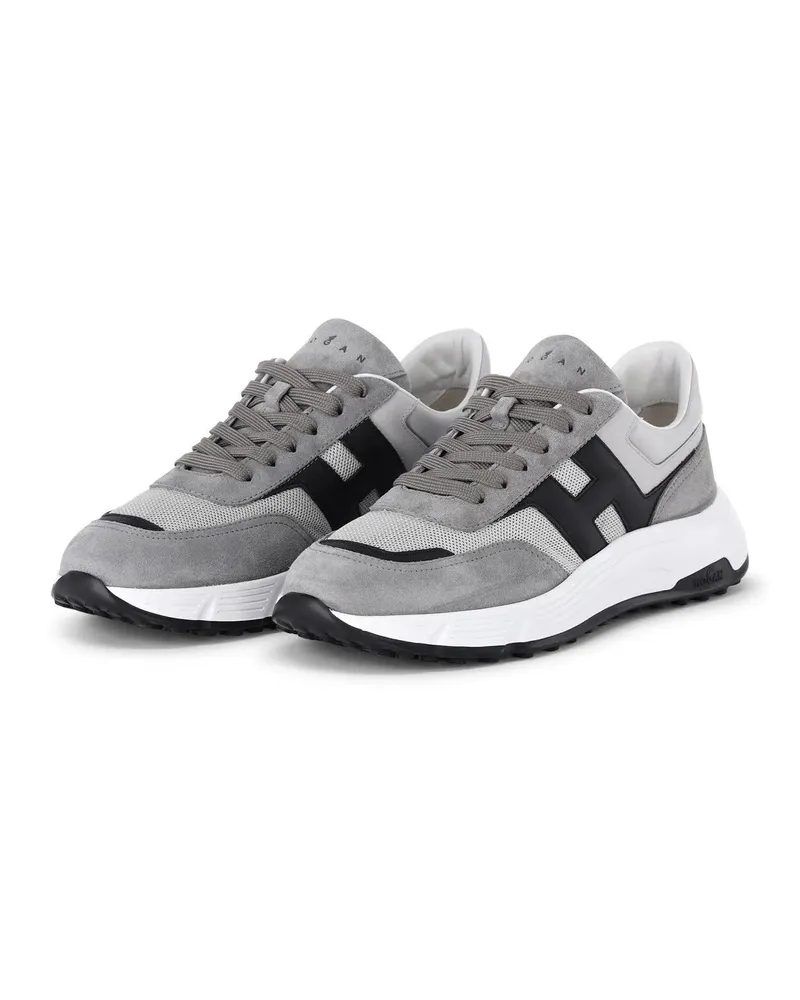 Hogan Low-Top Sneaker Sneaker aus Materialmix grau Grau