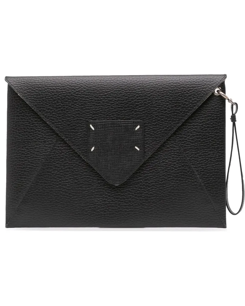 Maison Margiela Clutches 2010-2024 Leather MM11 Envelope Clutch schwarz Schwarz
