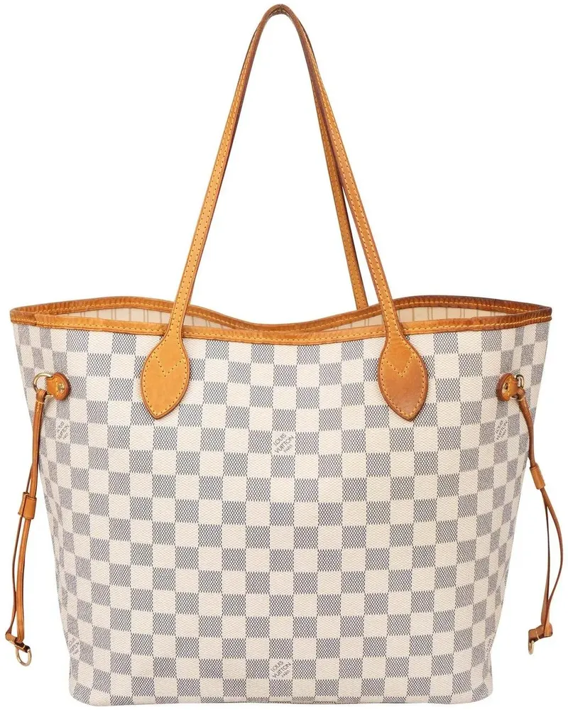 Louis Vuitton Crossbody Bags  Damier Azur Monogram Neverfull MM Sh weiß Weiß